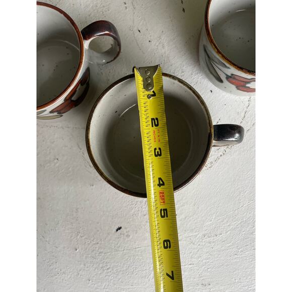 3 Vintage Octagiri Floral Soup Cup Coffee Mug - Picture 3 of 14